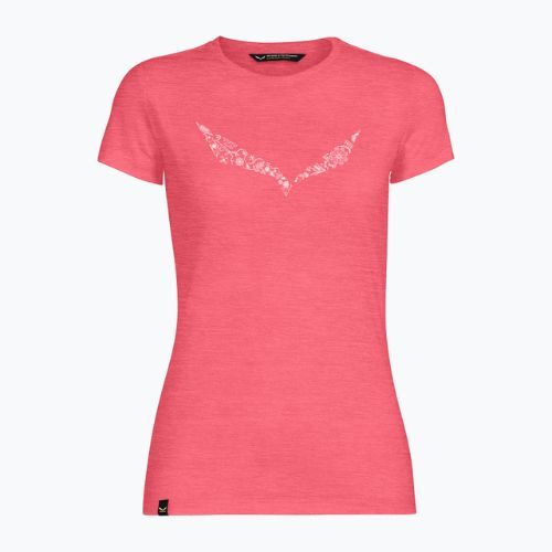 Női trekking póló Salewa Solid Dry rózsaszín 00-0000027019