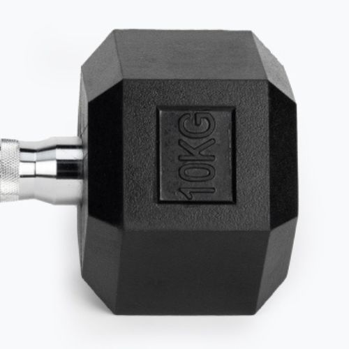 TREXO Hex gumírozott súlyzó 10 kg HXD100