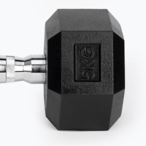 TREXO Hex gumírozott súlyzó 5 kg HXD50
