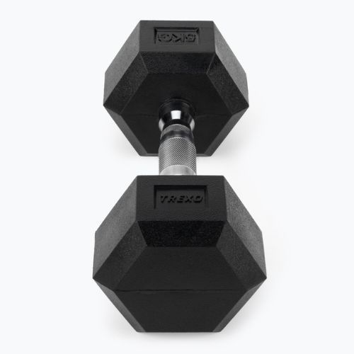 TREXO Hex gumírozott súlyzó 5 kg HXD50