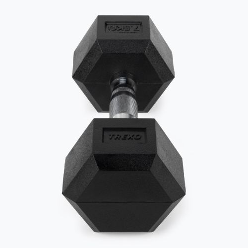 TREXO Hex gumírozott súlyzó 7.5 kg HXD75