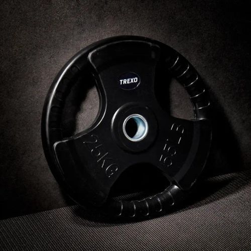 XTREXO fekete gumírozott öntöttvas súlyzótárcsa 25 kg RW25
