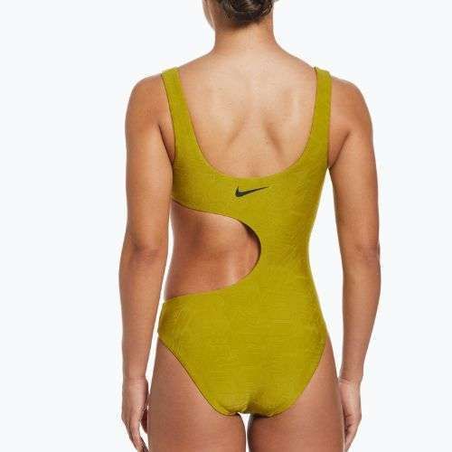 Női egyrészes fürdőruha Nike Block Texture arany NESSD288-314