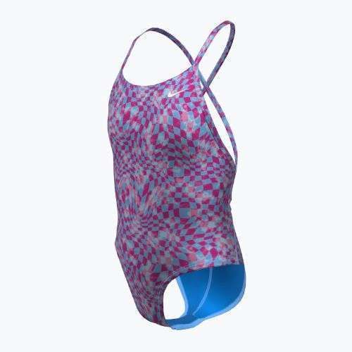 Gyermek egyrészes fürdőruha Nike Hydrastrong Lace Up Back university blue