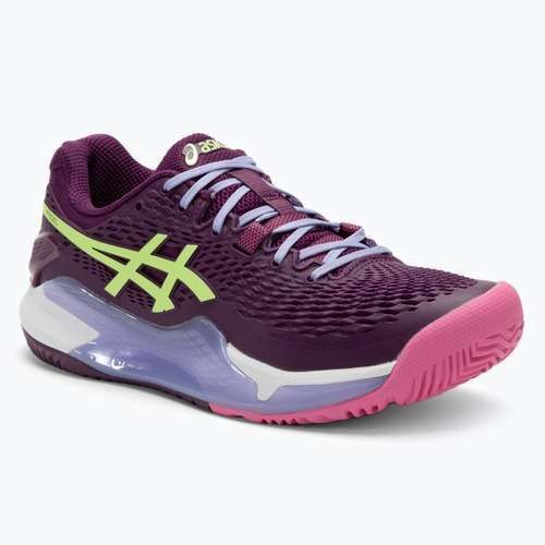 ASICS Gel-Resolution 9 női evezőcipő mély lila/lime zöld