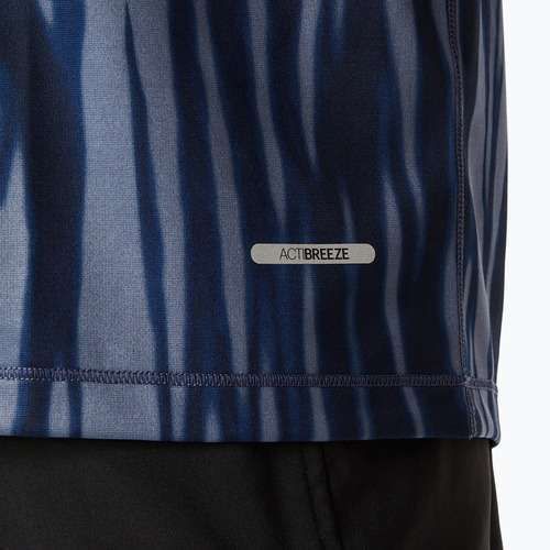 Férfi ASICS Road All Over Print Top blue expanse/idnight futópóló