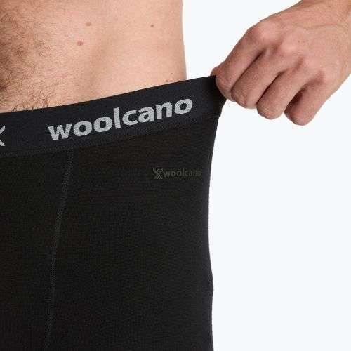 WOOLCANO Merino férfi termikus alsónemű szett SET0540 fekete