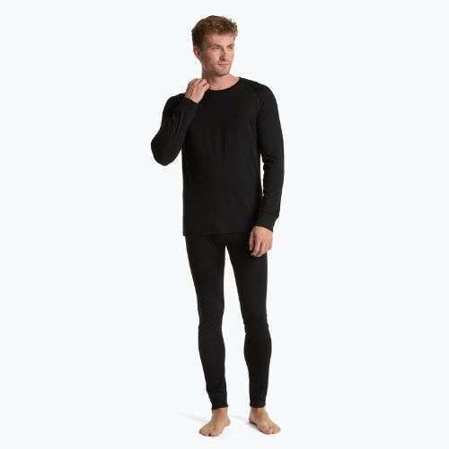 WOOLCANO Merino férfi termikus alsónemű szett SET0540 fekete