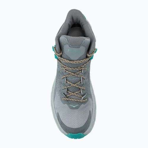 Férfi túrabakancs HOKA Trail Code GTX galaktikus szürke/elektromos aqua