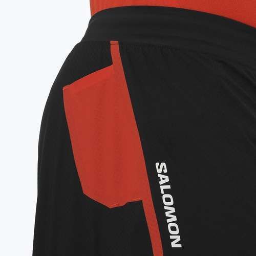 Férfi Salomon S/Lab Speed Spl 3" futónadrág mélyfekete / tüzes piros