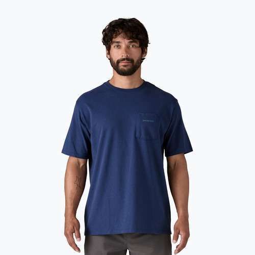 Férfi Patagonia Boardshort Logo Pocket póló Responsibili clement blue