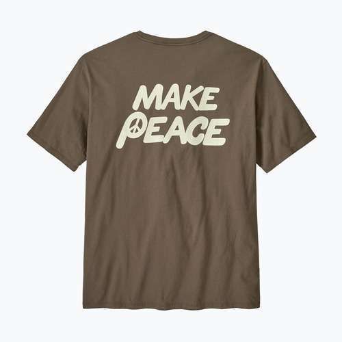 Férfi Patagonia Balance Organic Organic peace seeds / marlow barna póló
