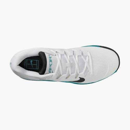 Férfi teniszcipő Nike Vapor 12 fehér / fekete / ragyogó smaragdzöld