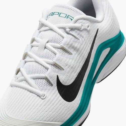Férfi teniszcipő Nike Vapor 12 fehér / fekete / ragyogó smaragdzöld