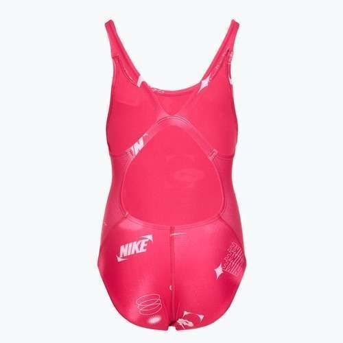Gyerek egyrészes fürdőruha Nike Hydrastrong Fastback rush pink