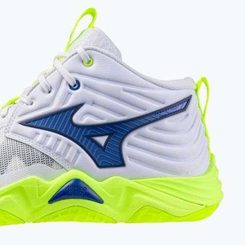 Röplabdacipő Mizuno Wave Momentum Elite Mid white/lightning yellow/dazzling blue