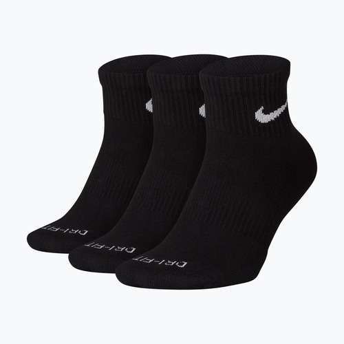 Nike Everyday Plus Cushioned Ankle zokni 3 pár black/white