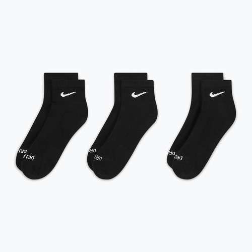 Nike Everyday Plus Cushioned Ankle zokni 3 pár black/white
