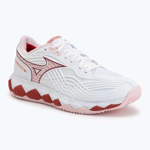 Női teniszcipő Mizuno Wave Enforce Tour 2 CC white/pinkesque/barbados/cherry