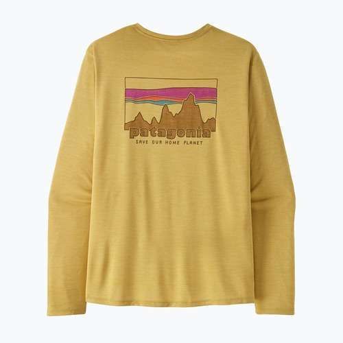 Férfi hosszú ujjú póló Patagonia Capilene Cool Daily - '73 Skyline limestone yellow/light limestone yellow c-dye