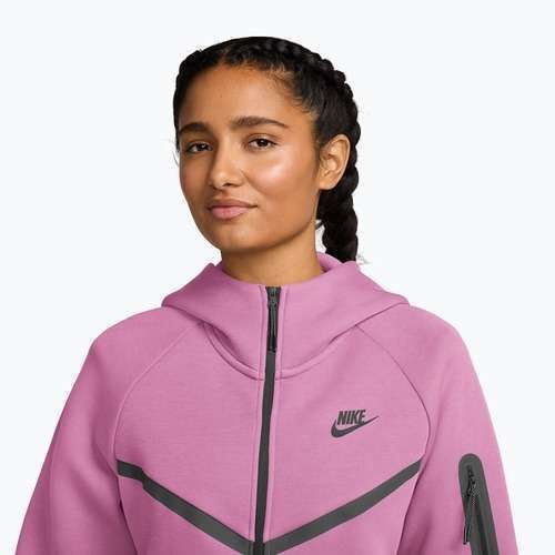 Női pulóver  Nike Sportswear Tech Fleece Windrunner light magenta/black