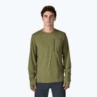 Férfi hosszú ujjú póló Patagonia Capilene Cool Sun caper green/buckhorn green x-dye
