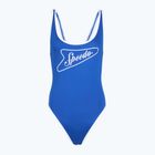 Női egyrészes fürdőruha Speedo Solid Bound Scoop Turkish Sea/Bright White