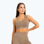 Női edzőmelltartó Gym Glamour push up nude bézs 320
