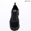 EA7 Emporio Armani fekete-fehér szarvasbőr tripla fekete micropunch cipők 11