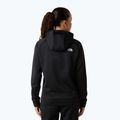 Női pulóver The North Face Reaxion 2.0 kapucnis, teljes cipzáras fekete melírozott 3