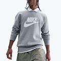 Férfi pulóver Nike Sportswear Club Graphic Fleece Crew dark grey heather/white 4