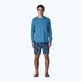 Férfi hosszú ujjú póló Patagonia Capilene Cool Daily - Boardshort Logo shore blue/light shore blue x-dye 2