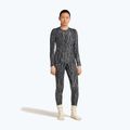 Női trekking hosszú ujjú felső Icebreaker Merino 260 Tech Vertex Crewe Delta Lines AOP black/snow/j 2