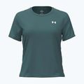 Női edzőpóló Under Armour Tech Wordmark Tape rack green/black/white