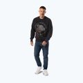 Férfi pulóver Pitbull Strenght & Respect Crewneck washed dark graphite 4