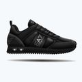 EA7 Emporio Armani fekete-fehér szarvasbőr tripla fekete micropunch cipők 8