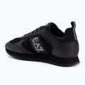 EA7 Emporio Armani fekete-fehér szarvasbőr tripla fekete micropunch cipők 3