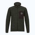 Férfi polár pulóver CMP 35H3907 Melange Knitted forest melange/black/ferrari red