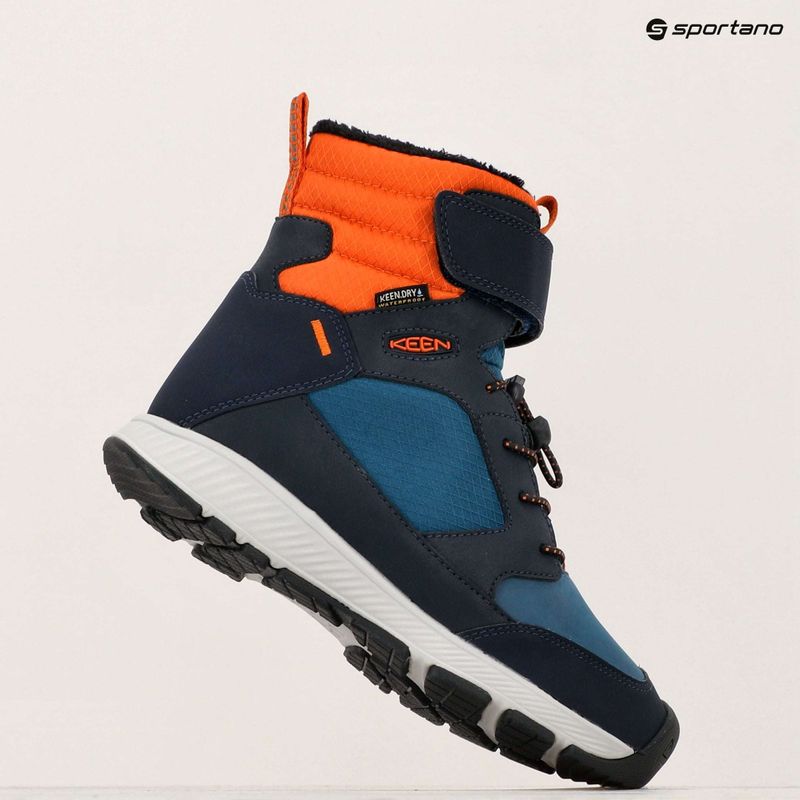 Gyerek hótaposó KEEN Skua Winter WP sky captain/gold flame 9