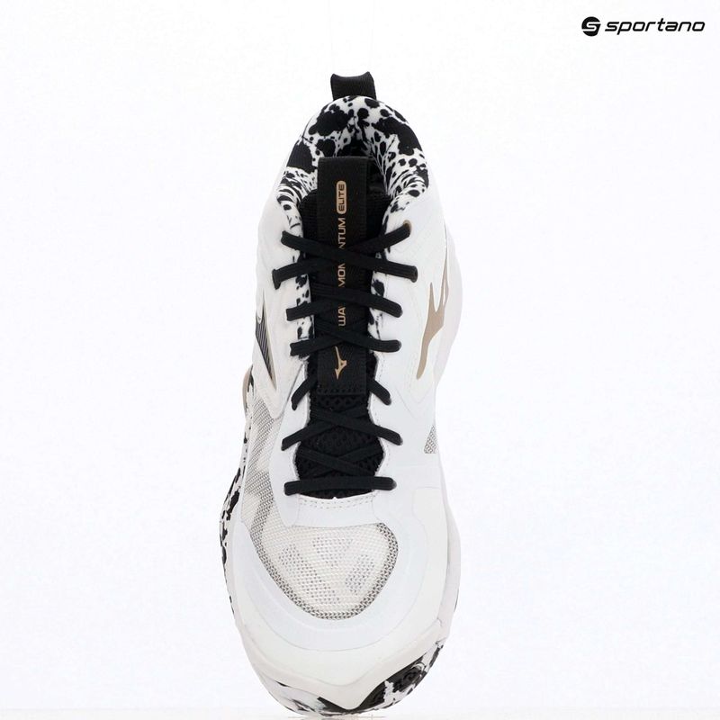 Röplabdacipő Mizuno Wave Momentum Elite Mid white/black/ge gold 15