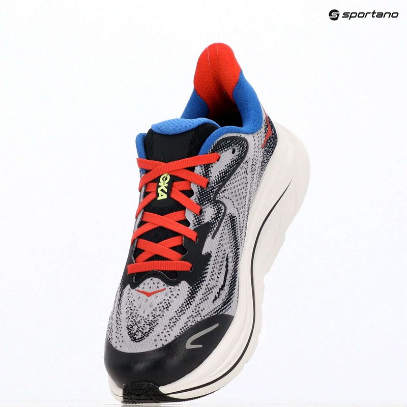 Gyerek futócipők HOKA Clifton 10 foggy grey/black 10