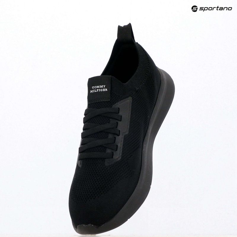 Férfi cipő Tommy Hilfiger Lightweight Knitted Runner black 9