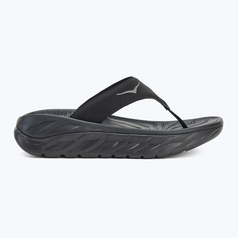 Női HOKA Ora Recovery Flip Flops fekete/sötét sirály szürke 2