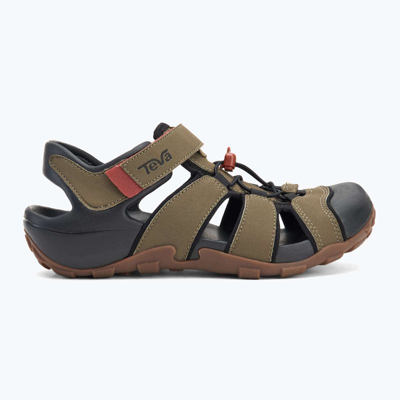 Teva Flintwood sötét olajzöld férfi szandálok 2