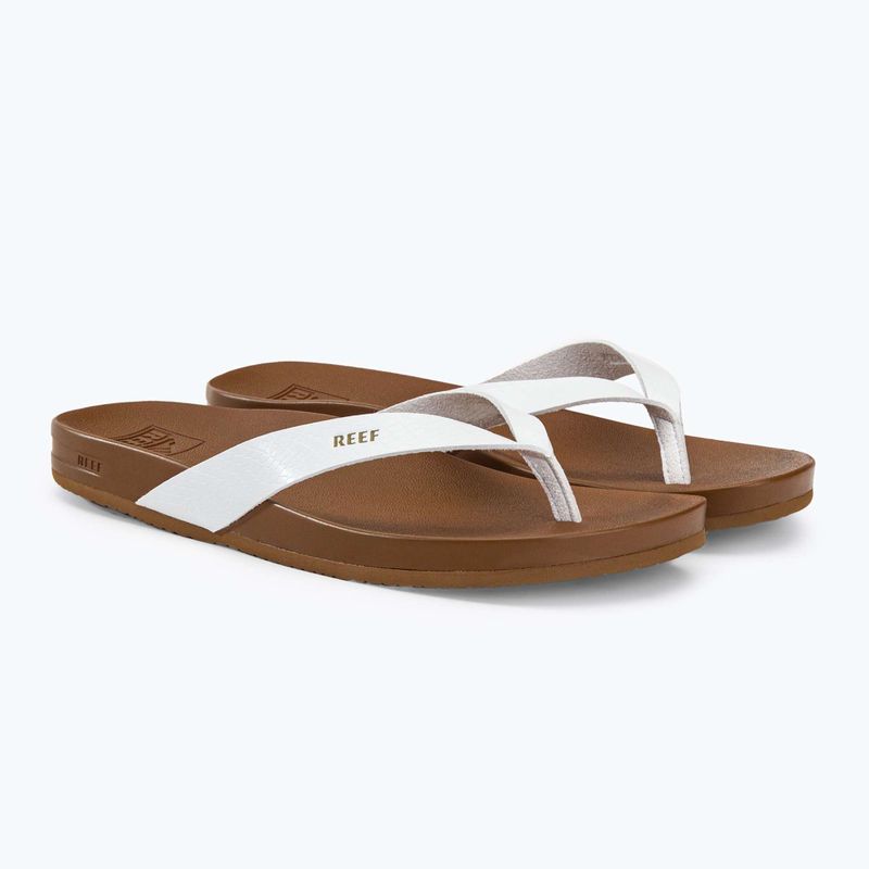 Női REEF Cushion Cloud flip flop fehér és barna RF0A3FDSCLD 4