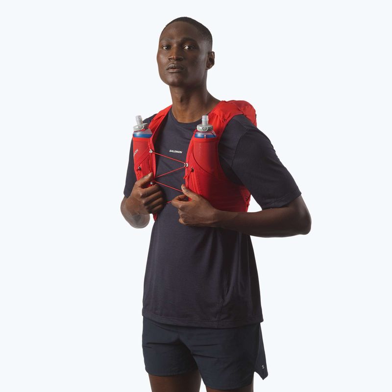 Salomon futó mellény ADV SKIN 12 Set flame scarlet/haude red 3