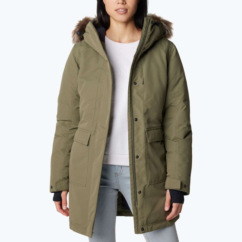 Płaszcz ocieplany damski Columbia Little Si II Ins Parka stone green 4