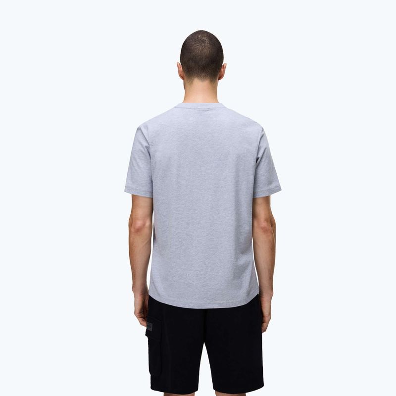Férfi póló Napapijri S-Box Logo light grey melange 2