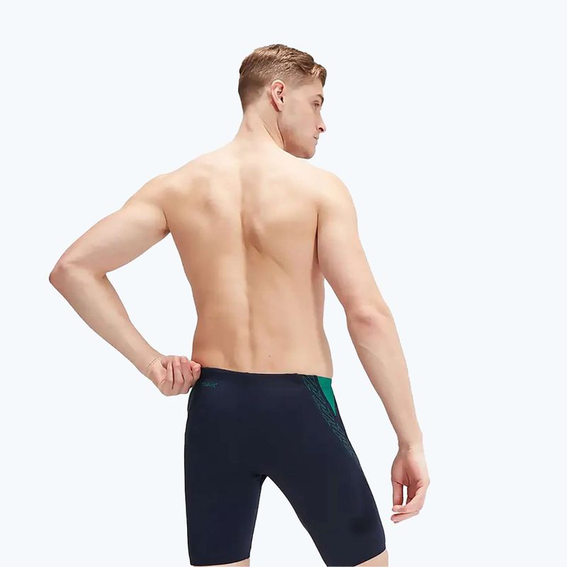 Férfi Speedo Hyper Boom Splice úszónadrág tengerészkék/zöld 2
