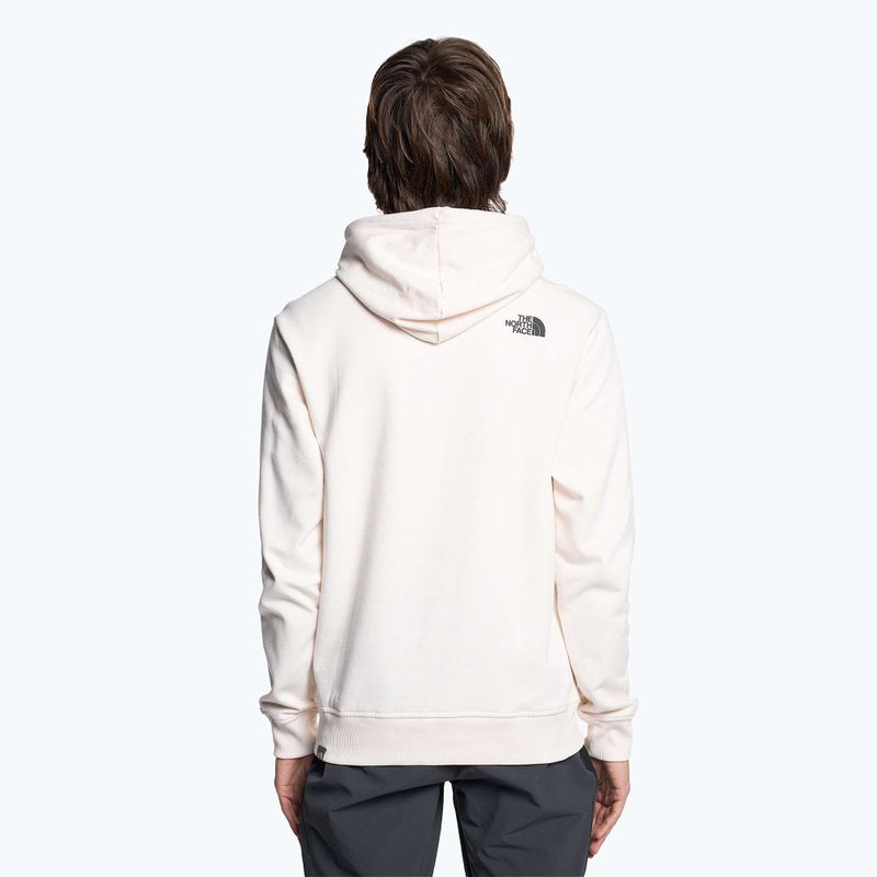 Férfi The North Face Standard Hoodie gardenia fehér/szénbarna víz torzítás nyomtatással 2